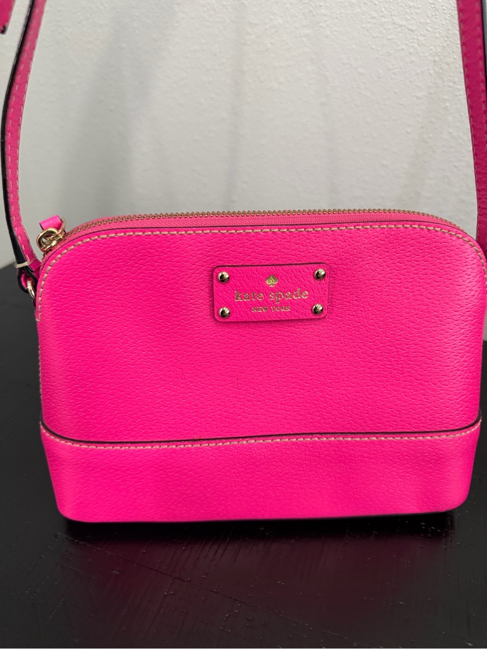 kate spade Hot Pink Pebbled Leather Crossbody